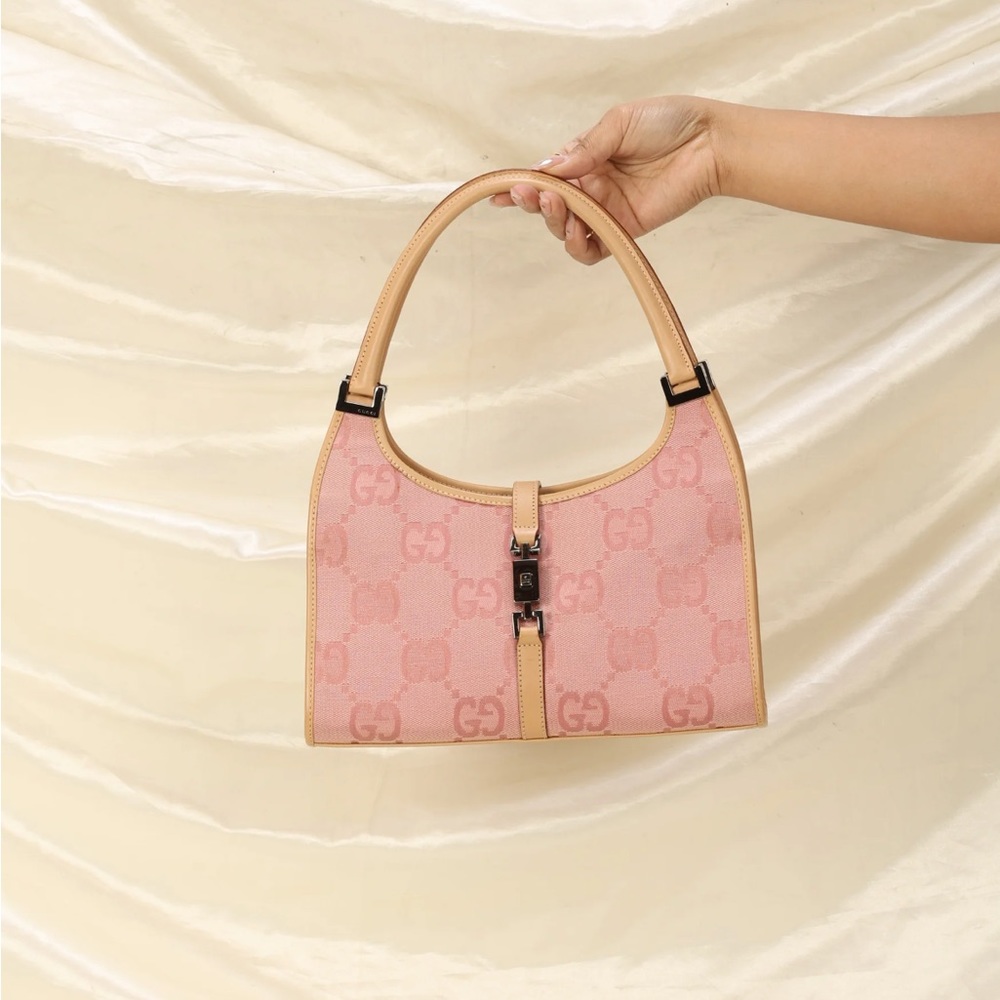 Gucci Pink and Tan Shoulder Bag